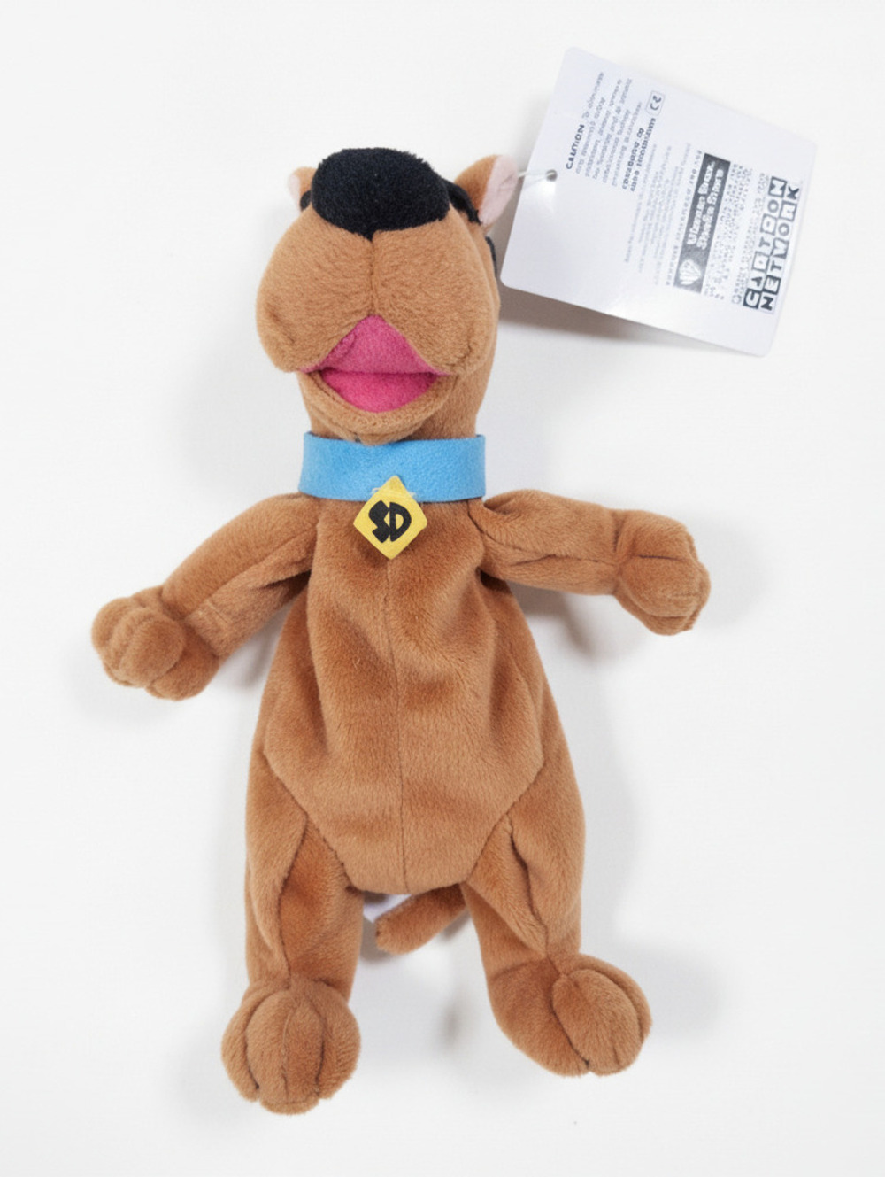 Vintage 1998 Warner Brothers Scooby-Doo  10” Bean Bag Plush in Pizza Hat